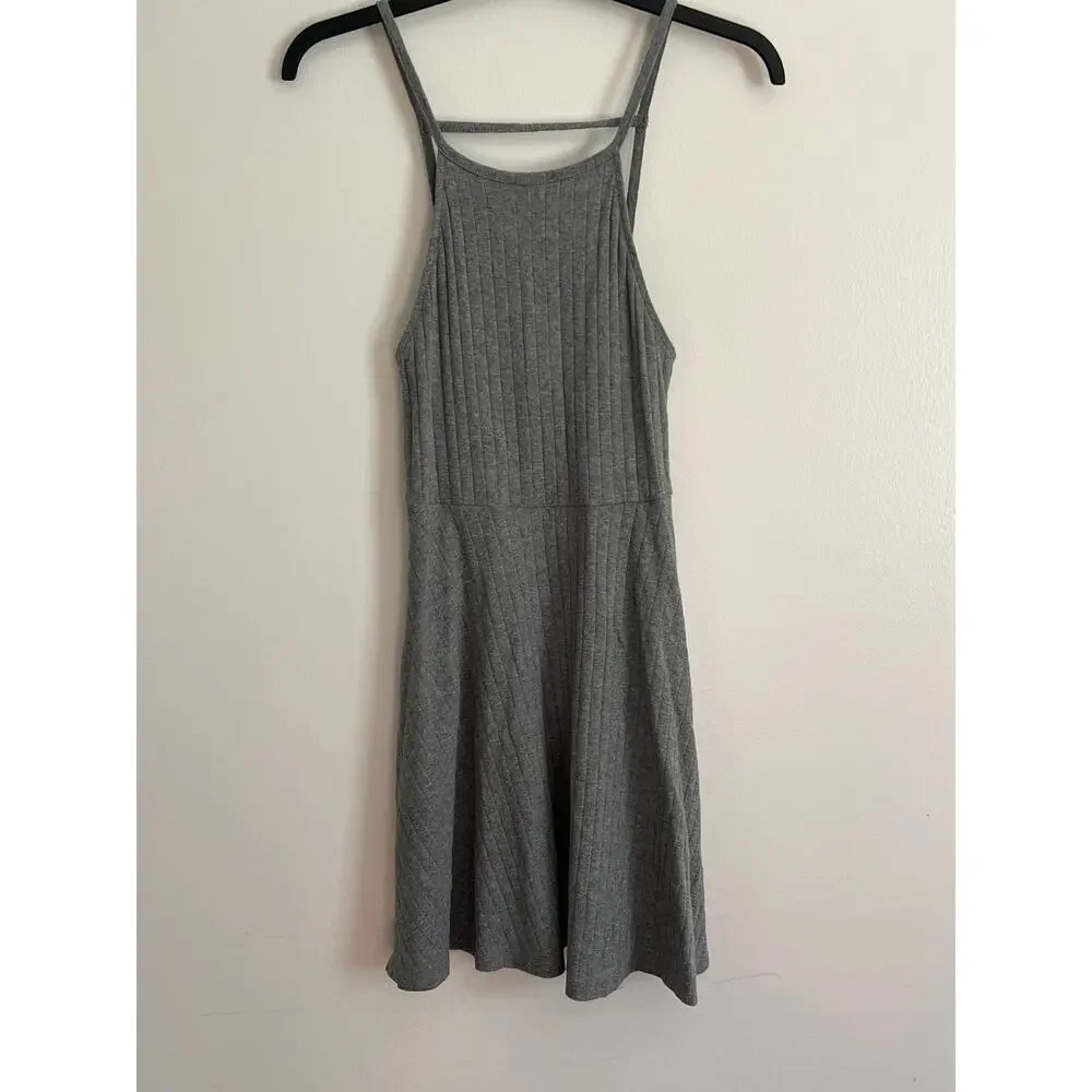 Forever 21 woman’s gray size S fit‎ and flare dress 95% cotton 5% spandex